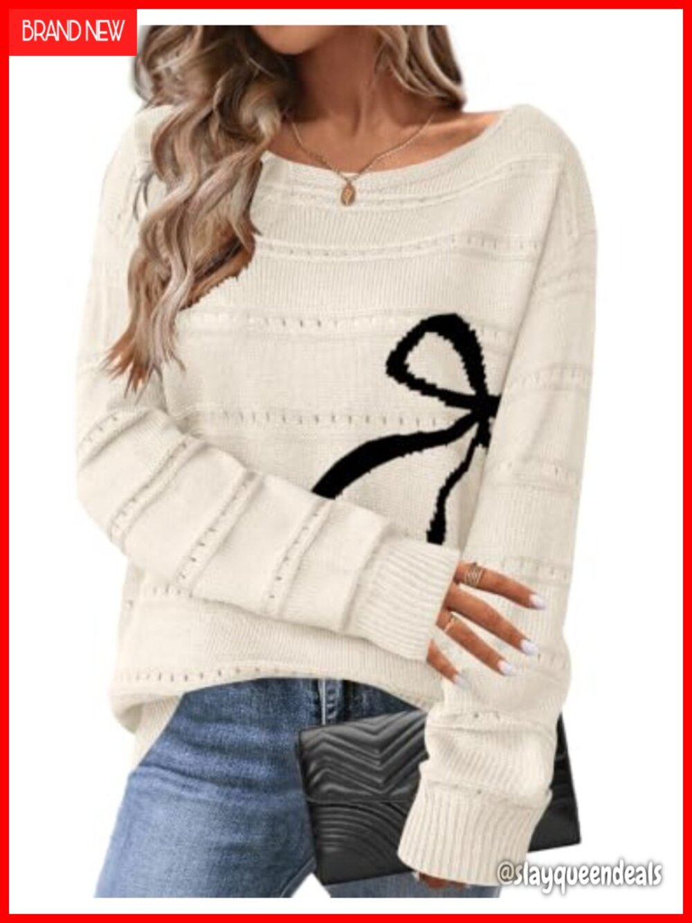 Crochet Off Shoulder Sweater Pullover Long Sleeve Boat Neck Hollow Out